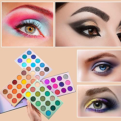 HUDA GIRL Beauty 60 Shades Color Board Eyeshadow Palette - Matte, Shimmer And Glitters Eye Shadow Makeup Kit For Girls, Multi