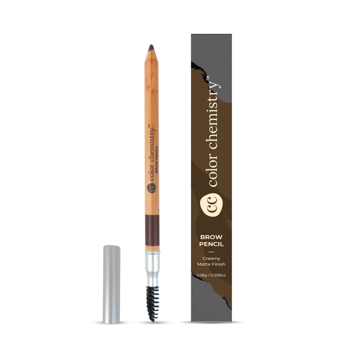 Color Chemistry Eyebrow Pencil UMBER EB03, 1.08 g | With Spoolie to Outline, Shape & Fill Brows with Ultra-Precise Dual Ended Brush