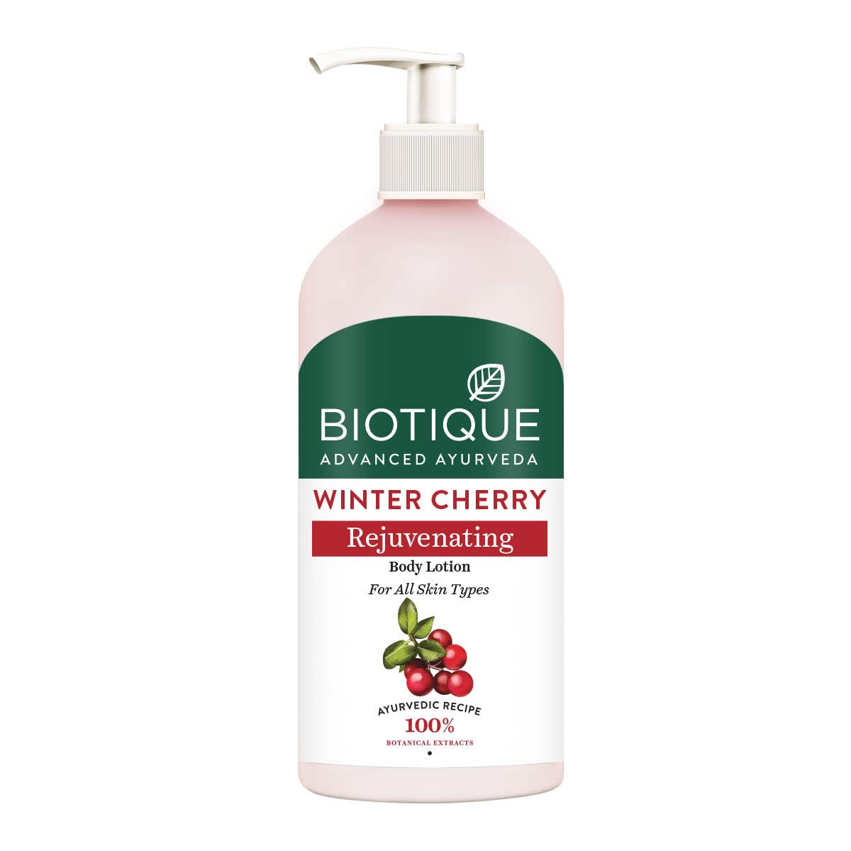 Biotique Winter Cherry Rejuvenating Body Lotion | Moisturizes and Hydrates the Skin | Prevents Ageing, Wrinkles and Dark Spots| 100% Botanical Extracts| Suitable for All Skin Types | 300ml