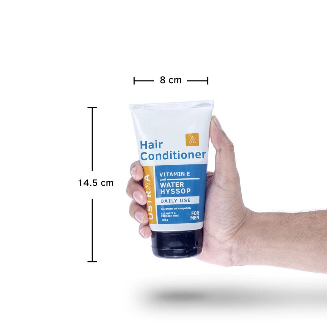 USTRAA Daily Use Hair Conditioner - 100gm - Daily Use Post-Shampoo Conditioner | No SLS No Paraben |with Water Hyssop (Brahmi) & Vitamin E | For All Scalp Types