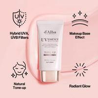 d'alba Piedmont Italian White Truffle Waterfull Tone-Up Sunscreen, Vegan Skincare, Tinted Moisturizer With Spf 50+ Pa++++, Glowy Sunscreen For Sensitive Skin, 1 Count