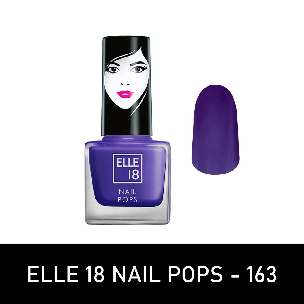 Elle 18 Nail Pops Nail Color 155 & Elle18 Matte, Glossy Finish Nail Pops Color 161, 161, 5 Ml & Elle18 Nail Pops Nail Color 163, Glossy & Matte Finish, 5Ml