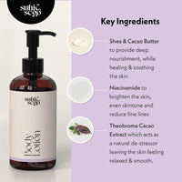 Suhi & Sego Fresh Reset Body Lotion | Nourishing & Brightening, Soothing Fragrance | Niacinamide & Shea Butter | For Dry & Oily Skin - Men & Women | 200ml