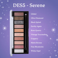 Dazller Eyeshadow 10-in-1 Palette,10g, DES5, Velvety Texture, No Patchiness, Easy blending, with Sponge-Brush Applicator (Multicolor)