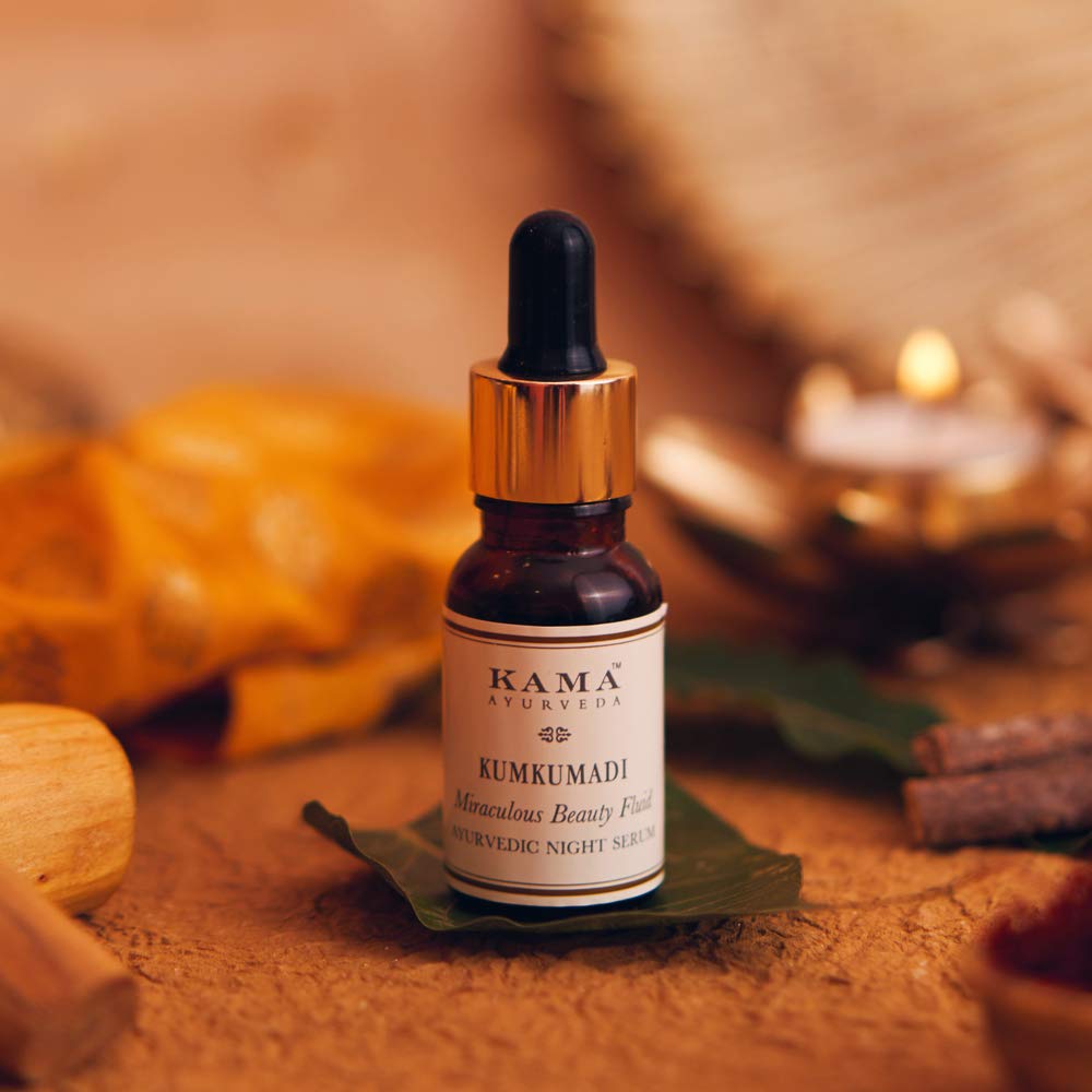 Kama Ayurveda Kumkumadi Miraculous Beauty Ayurvedic Night Serum, 12ml & Rose Lip Balm, 5g