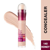 Maybelline New York Hypercurl Mascara Waterproof, Black, 9.2ml & Maybelline New York Instant Age Rewind Concealer, Honey, 6g