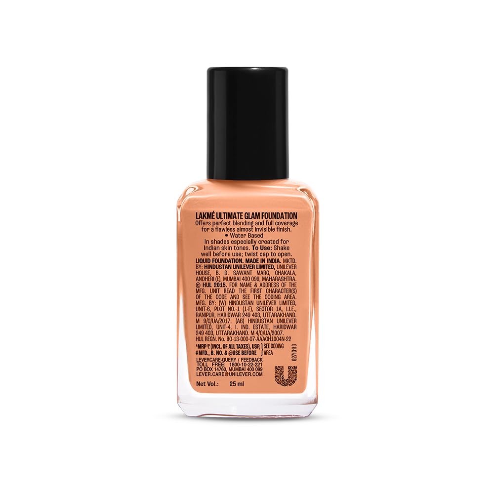 Lakme Perfecting Liquid Foundation, Pearl, Waterproof Full Coverage Long Lasting - Light Oil Free Face Makeup with Vitamin E, Dewy Finish Glow, 27 ml