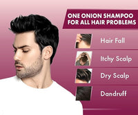 Urbangabru Hair Comb Aqua Wax (260 ML) & Natural Red Onion Shampoo (200 GM) - Mens Grooming Combo Kit