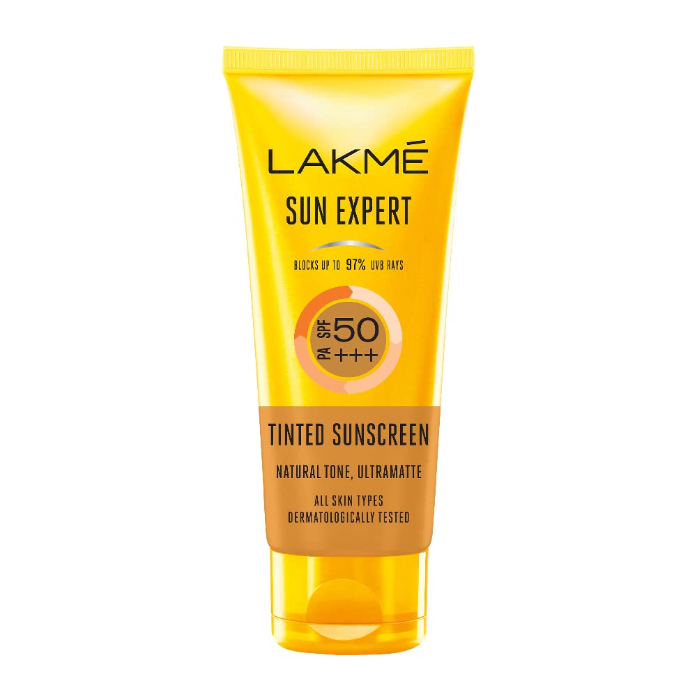 Lakmé Sun Expert Tinted Sunscreen For Dry Skin Type 50 Spf, 100 G & Absolute Perfect Radiance Brightening Day Crème (Cream) With Niacinamide & Micro Crystals 50G Pack of 2
