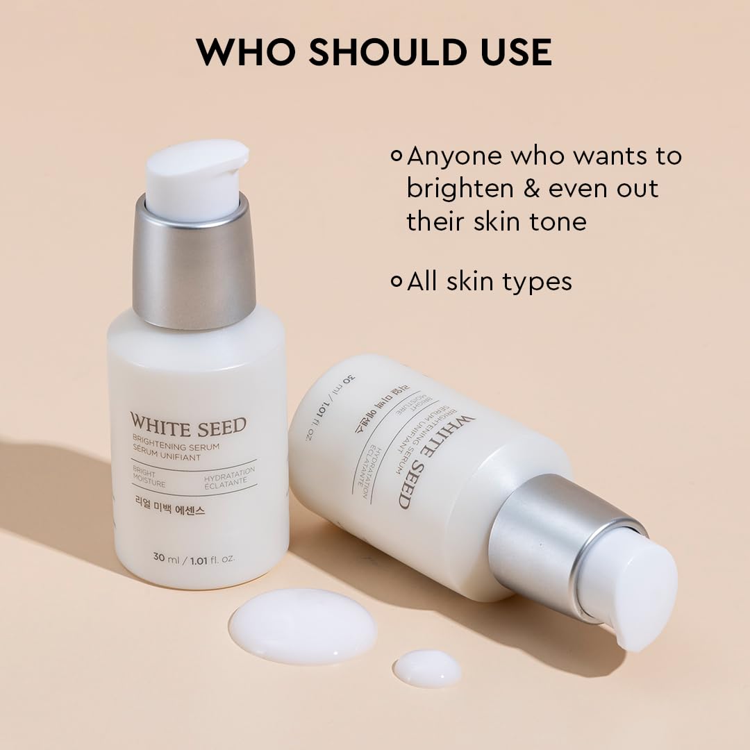 The Face Shop White Seed Brightening Face Serum with Niacinamide & Hyaluronic Acid |For Dark Spots, Dullness & Acne Scars | Suitable for Normal,Oily, Dry,Combination Skin|Sulphate & Paraben Free,30ml