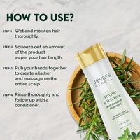 Jovees Herbal Thyme & Tea Tree Anti Dandruff Shampoo | With Tea Tree, Thyme & Lemon Extract | For All Hair Type | Prevents Dandruff & Dry Scalp 150ML