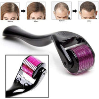Derma Roller for Hair Growth and Facial Skin-Stimulates Hair Follicles & Reduces | Improves Scalp Health | 0.5mm Size | 540 Titanium Needles (Facial Roller/hair Roller)