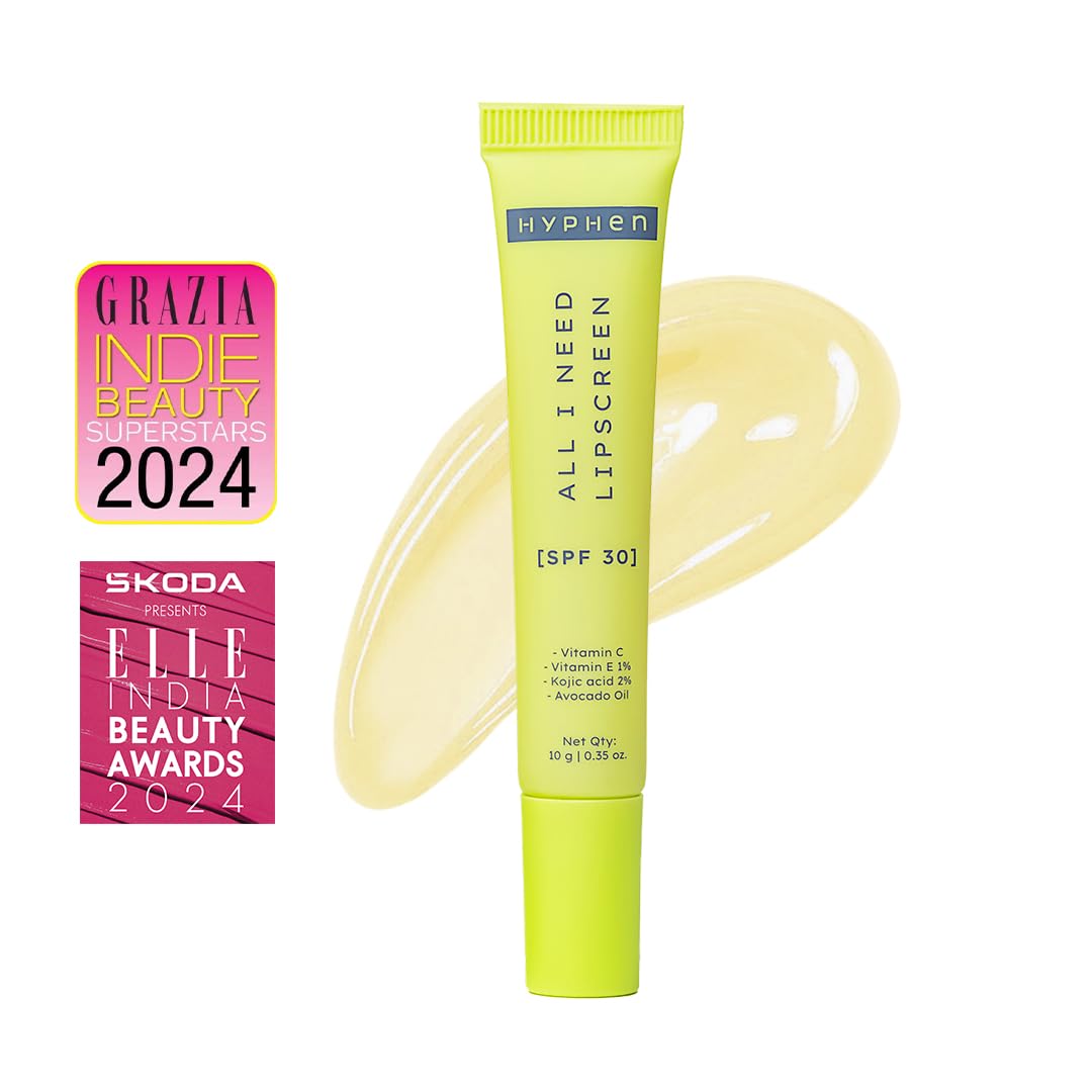 Hyphen All I Need Lipscreen with Spf 30 & 2% Kojic Acid -Moisturizing, Sun Protection|Smooth Lips, Tan Removal for Women and Men|Lip Balm Spf|Chapped Dry Lips | Peptide|Vegan,Sls & Paraben-Free -10 Gm