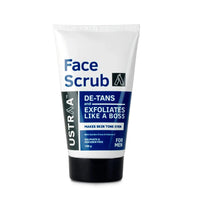 Ustraa Ayurvedic Face Wash Neem & Haldi - 200g | Helps Heal Skin | Skin Brightening & Deep Cleansing & De-Tan Face Scrub for Men, 100g | Exfoliation & Effective Tan Removal | No Sulphates