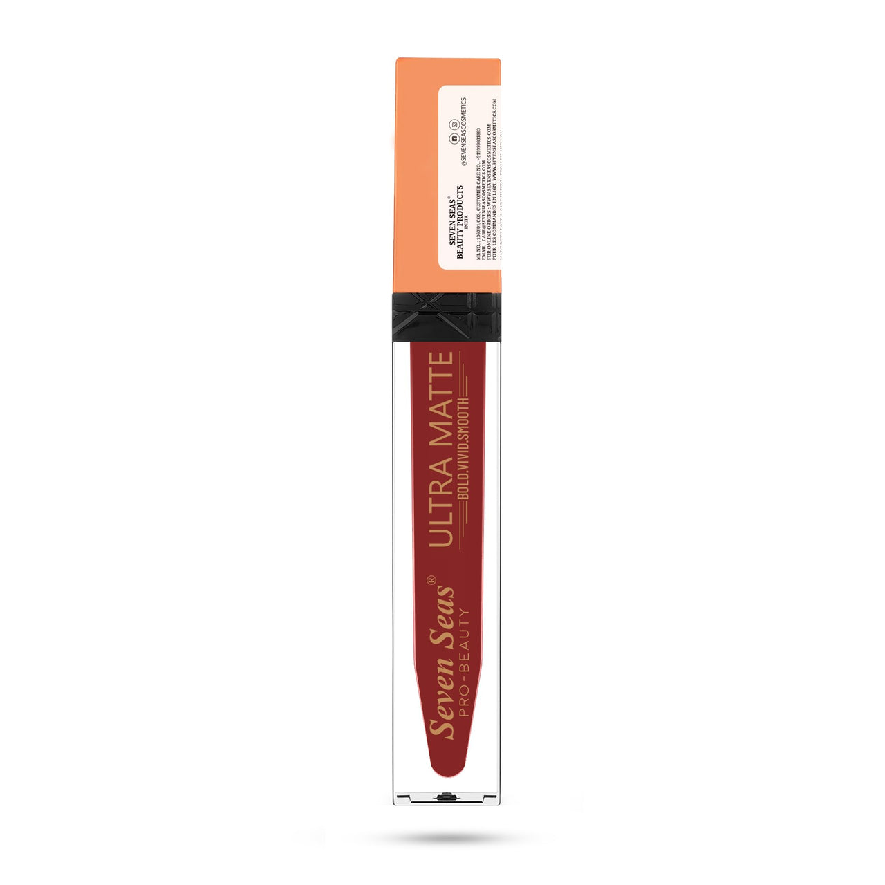 Seven Seas Ultra Smooth Matte Liquid Lipstick Smooth Lip Color, Weightless Finish | Long Lasting Matte Liquid Lipstick for Women (Scarlet)