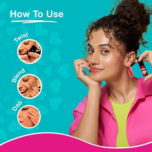 SWISS BEAUTY CRAZE Bite Me Liquid Natural Hydrating Tint with Dewy Finish | 6-Hour Stay | Shade- Baddie Berry, 4ml
