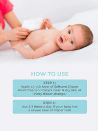 Softsens Baby Natural Diaper | Nappy Rash Cream, Enriched With Aloe Vera Juice and Shea Butter 50 g (Pack of 3)