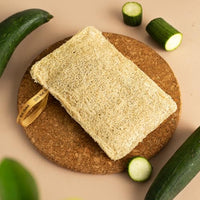 Nat Habit Natural Sun Dried Bath Loofah, Body Sponge & Scrubber for Men & Women | Organic Luffa for Bath Shower Skin Exfoliation (Pack of 2)