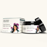 Nourish Mantra Urban Rani Night Cream for women | helps with Anti aging, wrinkle free glowing skin | with Retinol, hyaluronic Acid, kumkumadi oil & Ashwagandha| For All Skin Types - 50ml