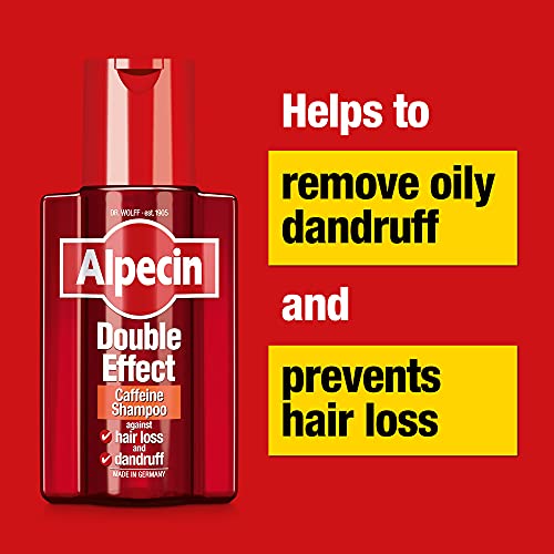 Alpecin Double Effect Shampoo 2x 200ml | Anti Dandruff and Natural Hair Growth Shampoo | Energizer for Strong Hair | Hair Care for Men