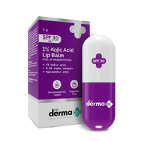 The Derma Co 1% Kojic Acid Lip Balm I With Alpha Arbutin & Hyaluronic Acid I SPF 30 PA++ | Treats Pigmentation | Gives Moisturized Lips | Off White | Travel Friendly | For Dark & Pigmented Lips | 4g