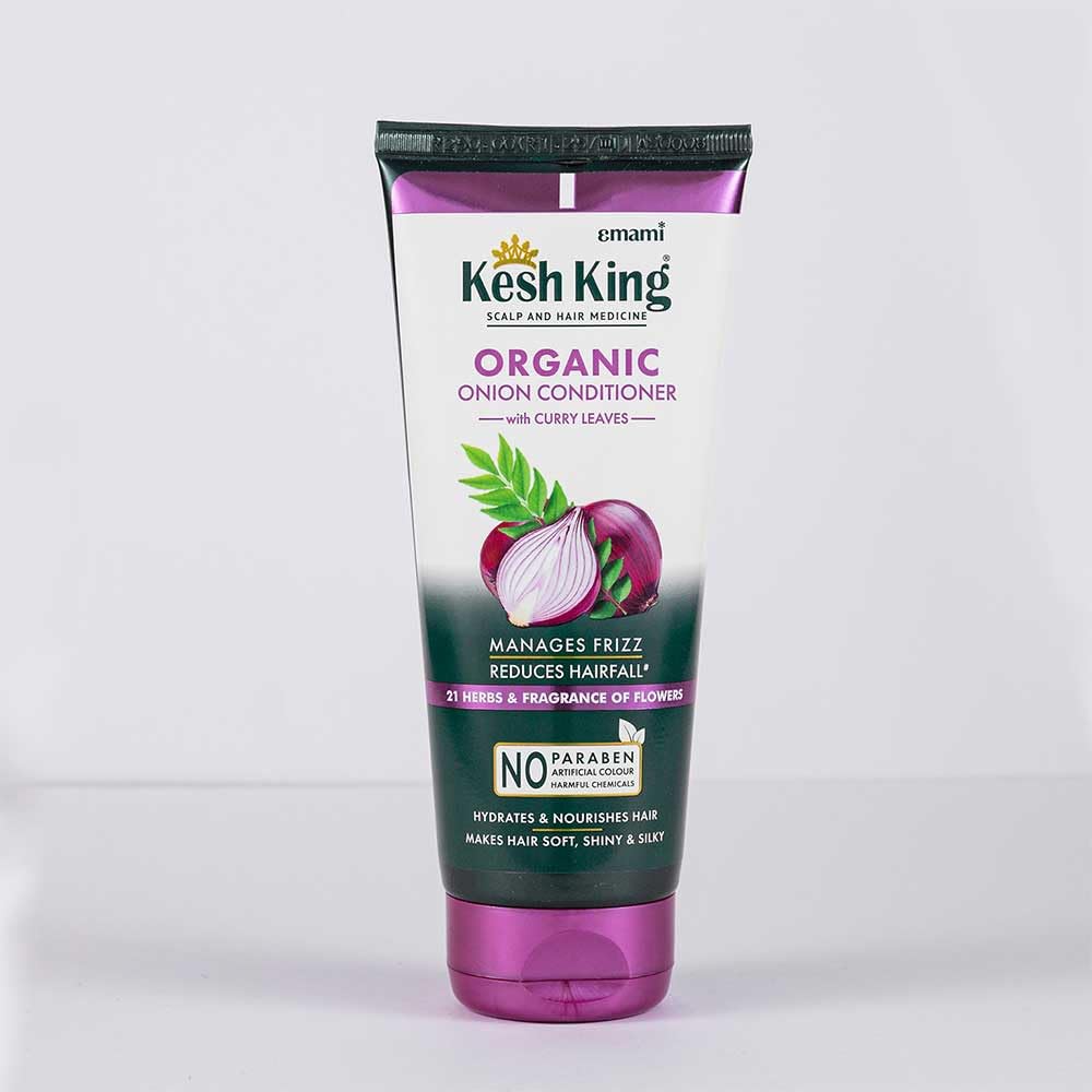 Kesh King Organic Onion Conditioner with Curry Leaves | Conditioner for Frizzy Hair, Reduces Hair Fall, Deep Nourishment & Hydration | Hair Conditioner for Dry, Damaged Hair- 200ml, 1 Count