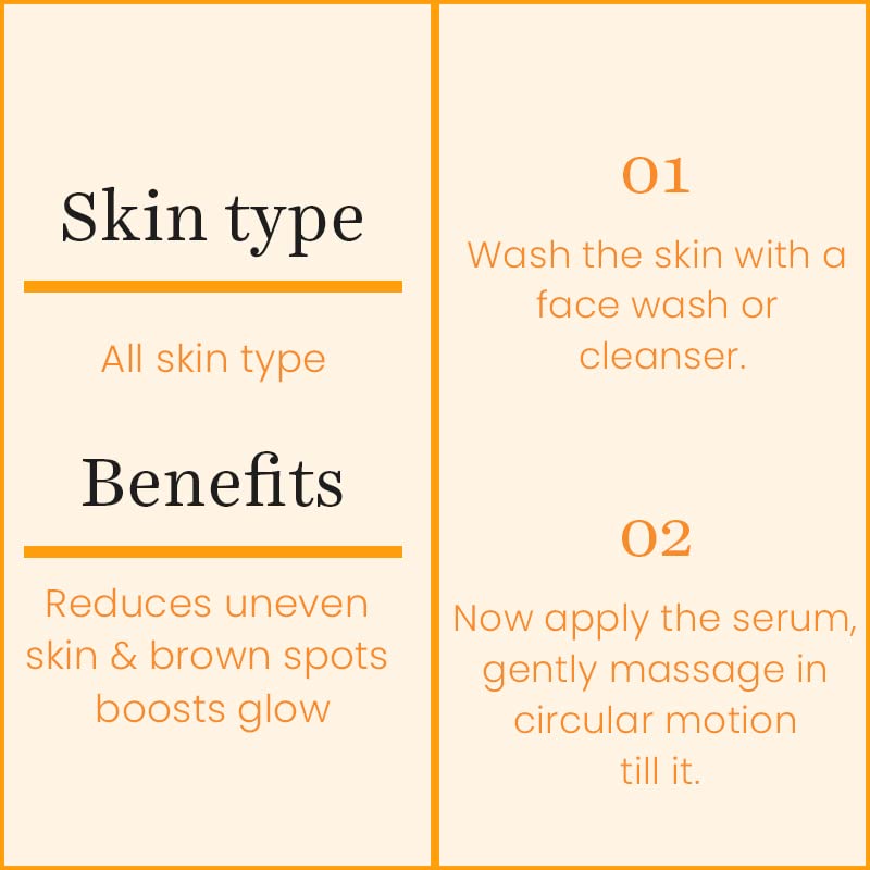 O3+ Vitamin C Face Serum Glow 30ml for Radiant Glowing Skin | Suitable for Combination Skin