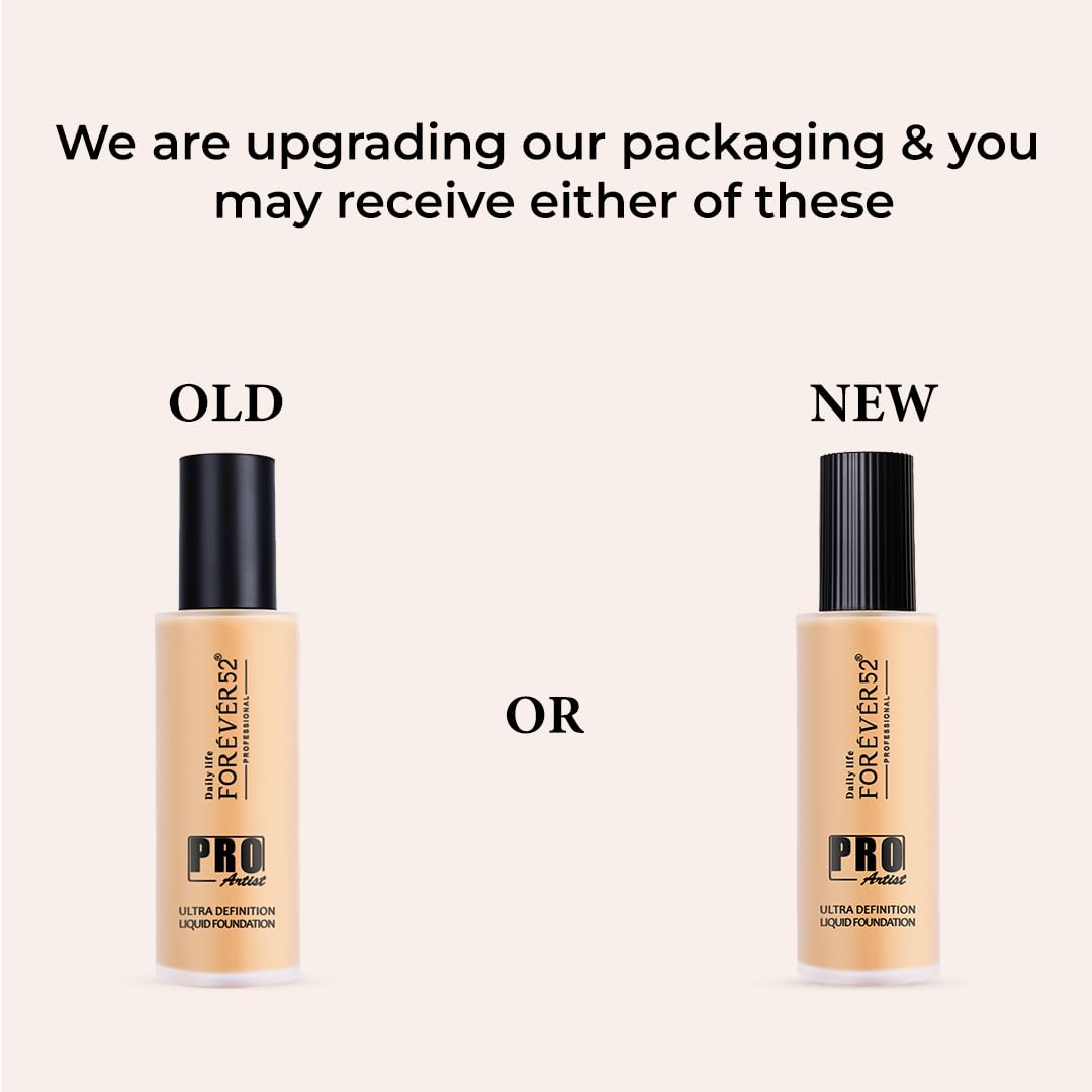 Daily Life Forever52 Pro Artist Ultra Definition Liquid Foundation|High-Pigment, Full Coverage, 24-Hour Wear, Waterproof & Sweatproof, Lightweight Hydrating, Oil-Free Formula – Peanut, 60ml