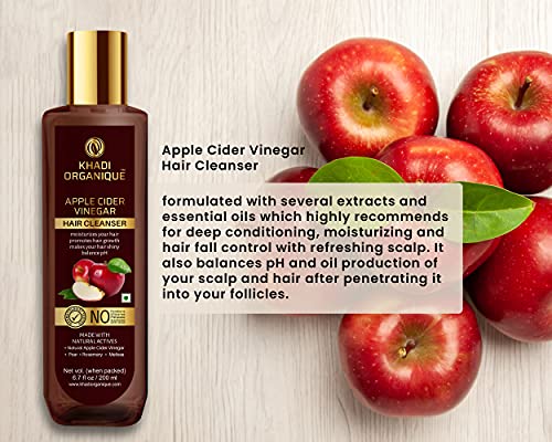 Khadi Organique Apple Cider Vinegar Hair Cleanser/Shampoo (SLS & PARABEN FREE) - 200ML