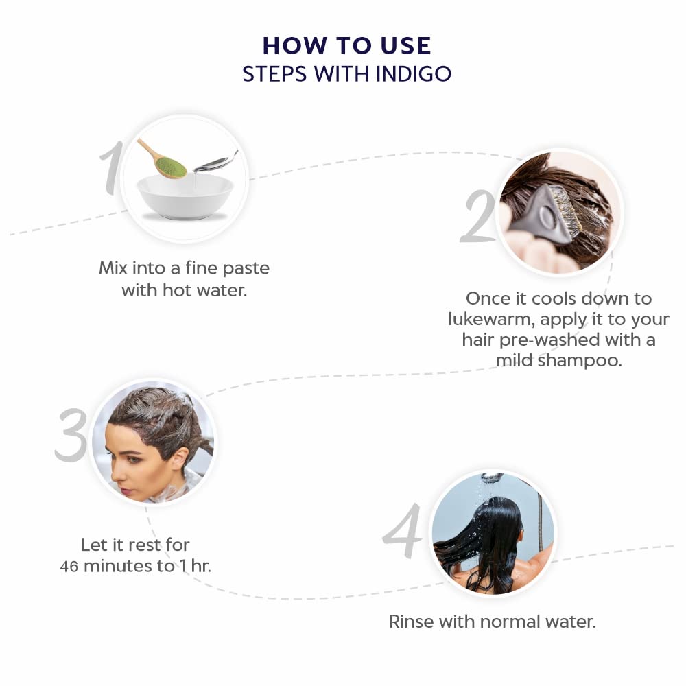 Indus Valley Bio Organic Herbal Indigo Powder | Triple-Sifted Microfine for Natural Hair Coloring | Covers Early Greys & Protects Hair from Damage | 400g