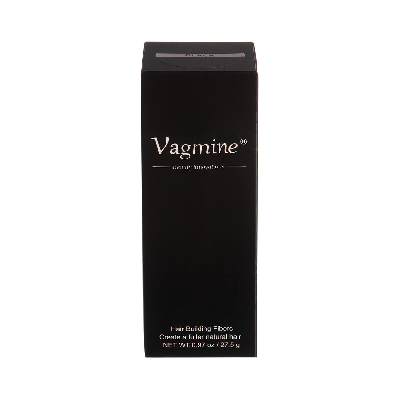 VAGMINE Hair Fiber Powder Black for Men & Women | 27.5g | Instantly Covers Thinning Hair & Bald Spots | Natural Look & Long-Lasting Hold | Easy to Apply | Suitable for All Hair Types