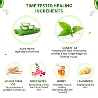 INDUS VALLEY Bio Organic Non-Toxic Aloe Vera Gel & Sandalwood for Acne, Scars, Glowing & Radiant Skin Treatment (175ml + 200g)