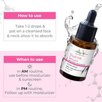 ACTIHERBZ vitamins DUAL Hyaluronic Acid Face Serum For Plum Youthful Skin | Hydrating Face Serum For Fine lines | For All Skin Types – 30ml