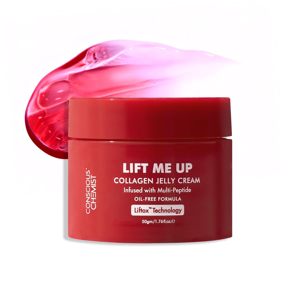 Conscious Chemist® Collagen Jelly Face Cream 50g | Niacinamide & Hydrolyzed Collagen | Powered by 6 peptides & Liftox™ technology | Sagging, Fine lines & Dullness | Anti-Aging Moisturizer | All Skin Types