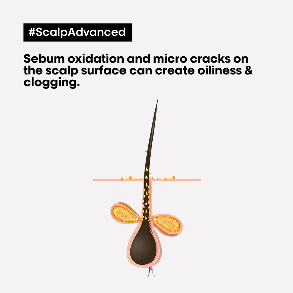 L'OREAL PROFESSIONNEL PARIS Scalp Advanced Anti-Oiliness Dermo-Purifier Shampoo 300 Ml + L'Oréal Professionnel Absolut Repair Hair Mask With Protein & Gold Quinoa For Dry And Damaged Hair, 250Gm