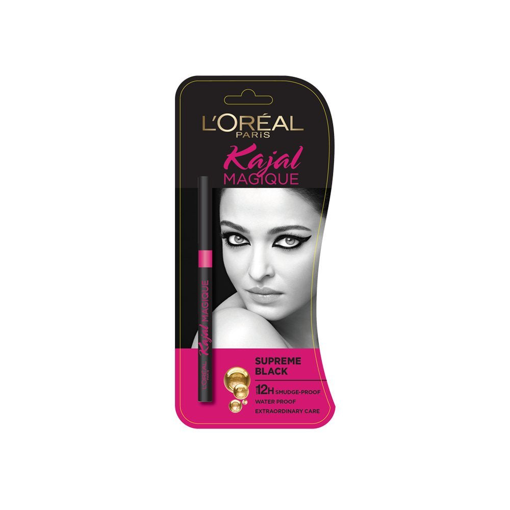 L'Oreal Paris Kajal Magique, Bold, 0.35g And L'oreal Paris Kajal Magique 0,35g (Black)