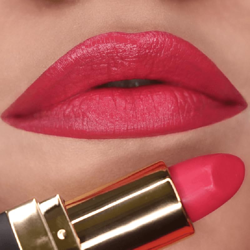 Iba Long Stay Matte Lipstick for Women- M12 Pink Orchid, 4g | Creamy Matte Finish & Smooth Texture| Long-Lasting | Hydrated Lips | Enriched with Vitamin E| Intense Colour & Highly Pigmented | Lip Makeup