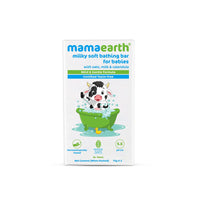 Mamaearth Milky Soft Bathing Bar For Babies - 75 g x 2 | Infused with Oats, Milk and Calendula | Gently Cleanses Skin, Keeps Skin Soft & Smooth, Mild & Gentle Formula, Dermatologically Tested