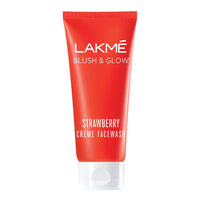 Lakmé Strawberry Creme Face Wash, 100g & Lakmé Peach Milk Face Moisturizer SPF 24 PA++ 120ml, Daily Light Sunscreen Lotion with Vitamin C for Glowing Skin Sun Protection for Women