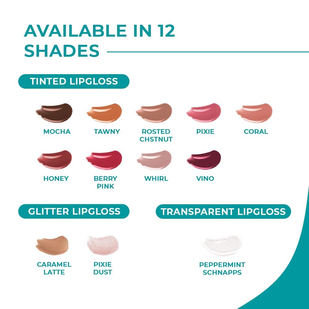 Tint Cosmetics 2.5ml Set of 2 Lipgloss, Red & Nude, Non Sticky, Hydrating, Light Weight, Long Lasting, High Shine & Soft Natural Liquid Lip Gloss For Girl & Women (Berry Pink & Roasted Chestnut)