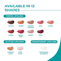 Tint Cosmetics 2.5ml Set of 2 Lipgloss, Red & Nude, Non Sticky, Hydrating, Light Weight, Long Lasting, High Shine & Soft Natural Liquid Lip Gloss For Girl & Women (Berry Pink & Roasted Chestnut)