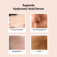 Suganda Hyaluronic Acid Face Serum for glowing skin & Barrier Repair | Anti Aging | Brightening & Hydrating | Reduces Fine Lines & Wrinkles | With Centella Asiatica, SLS and Mineral Oil Free (30ml)