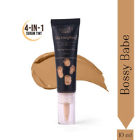 LoveChild Masaba Skip Everything 4-in-1 Skin Tint, Primer, Moisturizer, Sunscreen SPF 20 & Foundation, Blurring Serum Tint, Seamless Coverage & Natural Finish, Bossy Babe (Caramel) 10ml