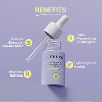 SEREKO 50X Vitamin C Face Serum for Glowing & Brightening Skin | Suitable to All Skin Types | Reduce Dark Spot, Recurring Acne & Blemishes | With Psychodermatology Formula | 10ml