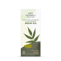 Juicy Chemistry Neem Oil, 30 ml | Pure, Cold-pressed & Organic Carrier Neem Oil for Dandruff, Irritated & Itchy Scalp | Ecocert Certified Organic for Men & Women | Cruelty-free & 100% Vegan