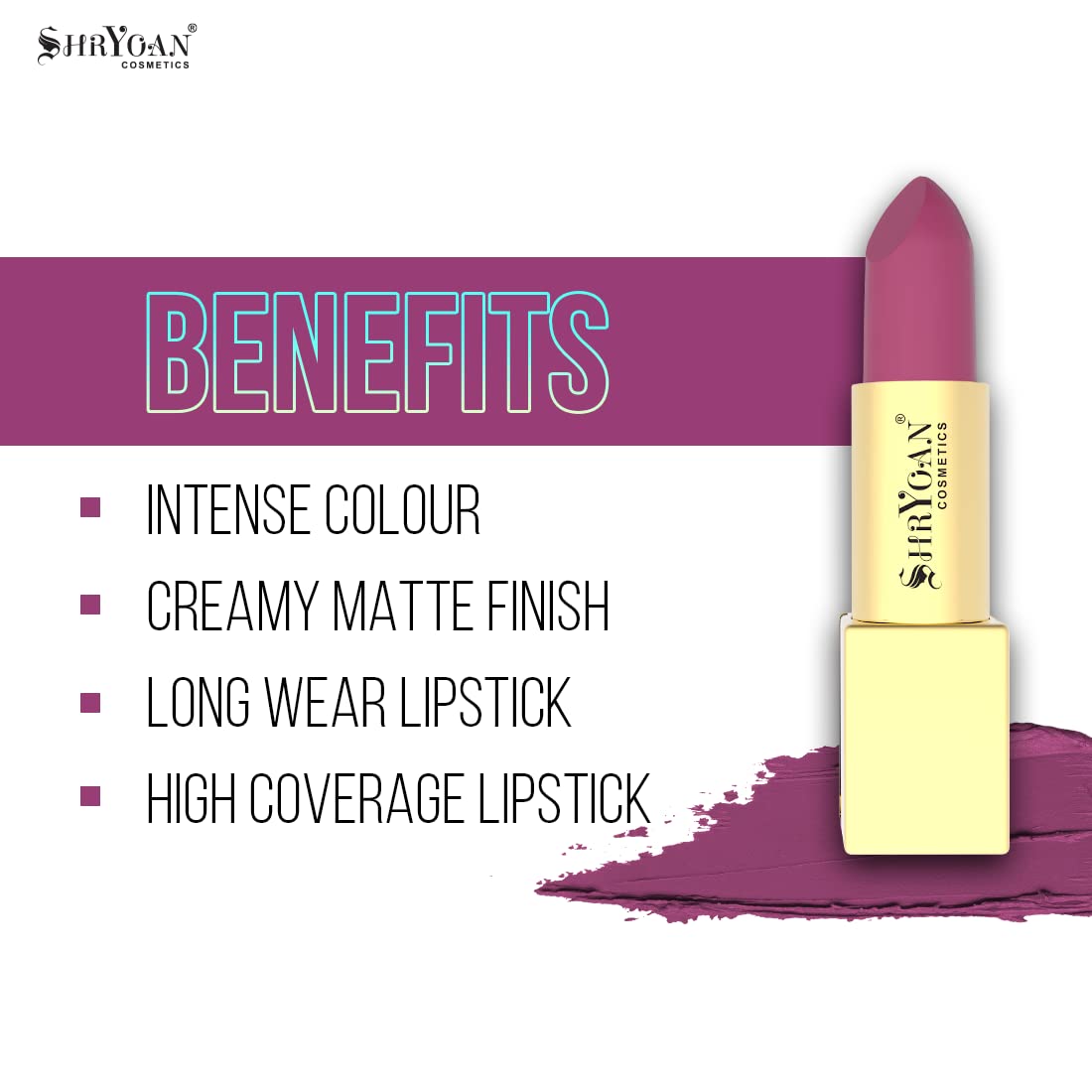 Shryoan Soft Touch Lipstick | Long Lasting, Soft Texture, Glossy Finish with Easy Glide & Waterproof and Smudge Proof Lipstick (3.8g) Shade 03
