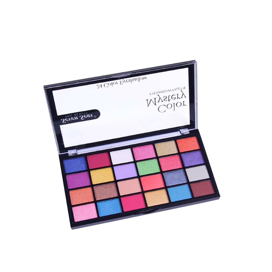 Seven Seas Color Mystery EyeShadow Palette 24 Pigmented Colors | Long Wearing And Easily Blendable Eye Makeup Palette | Multicolor - 24.4Gm | Shimmery & Glitter Finish (Skin)