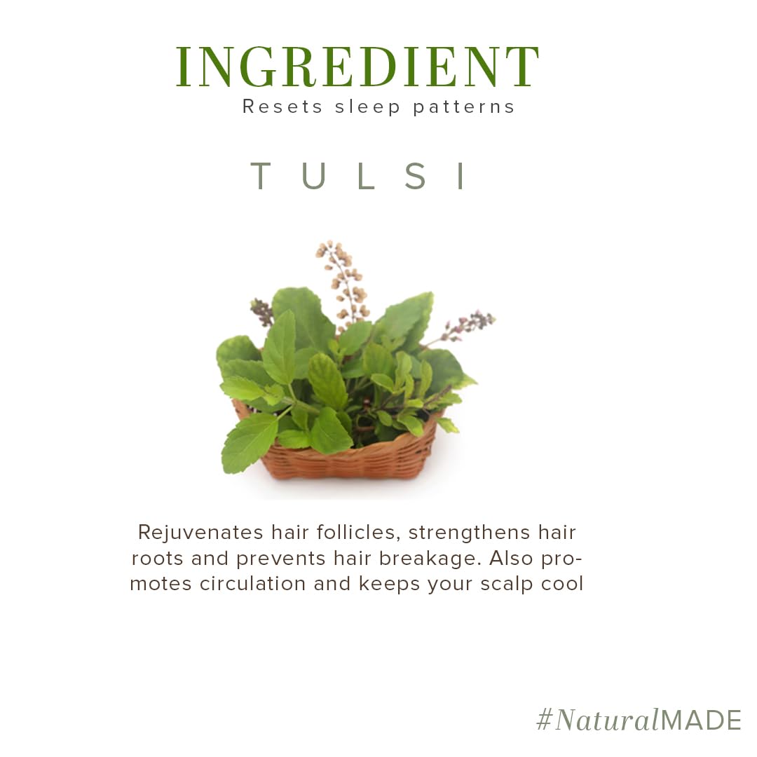 Khadi Natural Tulsi Herbal Hair Oil|Hair Oil For Hair Fall |Non-Sticky Hair Oil For Dry Scalp| Suitable For All Hair Types| 210 ml