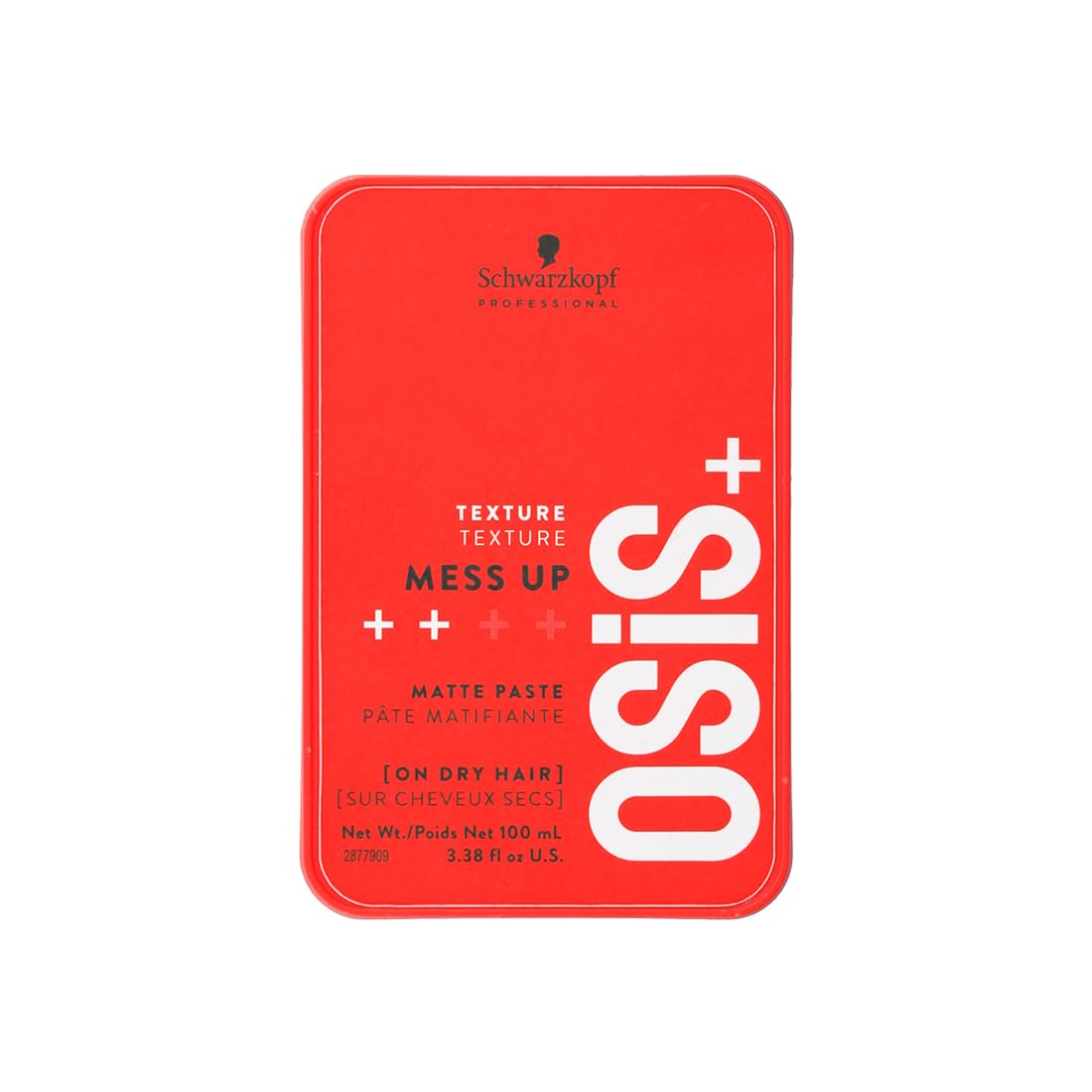Schwarzkopf Professional OSiS+ Mess Up Matte Paste | Hair Styling Pomade for Men & Women | Medium Hold, Dry Texture & Non-Greasy Matte Finish | Easy to Apply, Mould & Wash | Vegan Formula (100 ML)