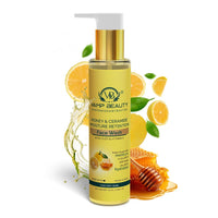 Vamp Beauty Moisturising Face Wash | With Honey, Ceramide, Yuzu & Vitamin C | Gentle Hydrating Cleanser for Dry, Rough and Sensitive skin | Brightens & Softens Skin | 100ml